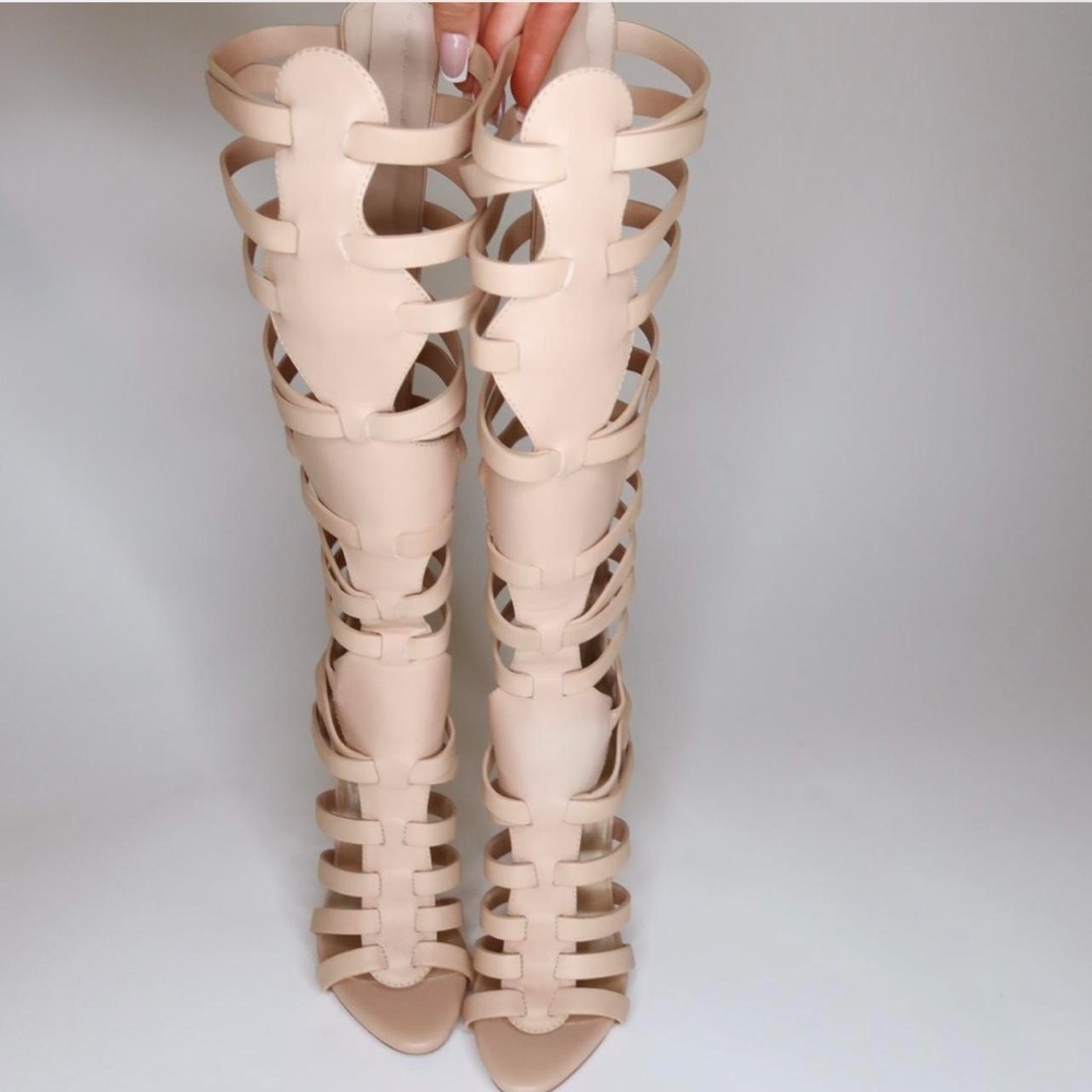 Giuseppe Zanotti Tan Strappy Stiletto Heels - Picture 3 of 6